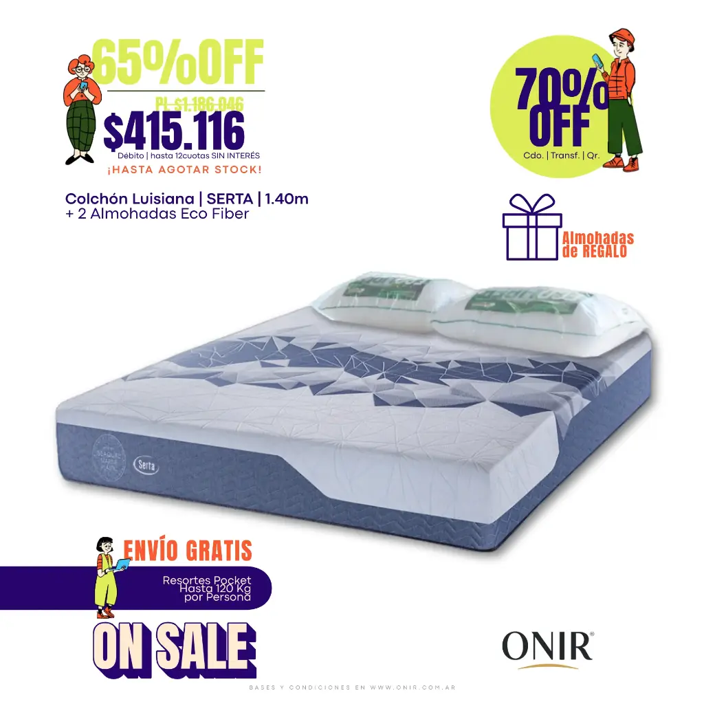 Combo LUISIANA + Almohadas de REGALO