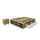 Combo Gacela Sommier 1.40 + 2 M. de Luz  Eda/Kalmar