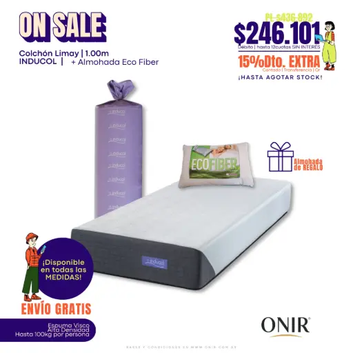 Combo LIMAY 1.00m + Almohada de REGALO